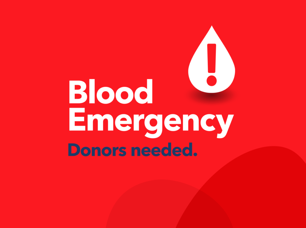 Blood Emergency Donors Needed poster