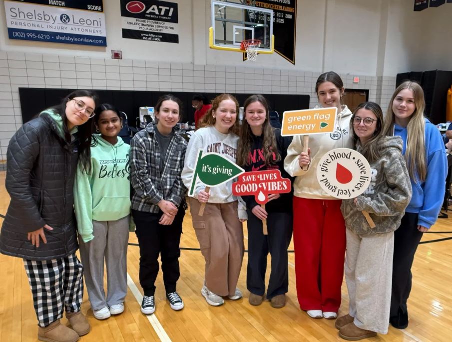 Padua Academy, an all-girls Catholic school in Wilmington, DE holds its blood drive each March during Women’s History Month.
