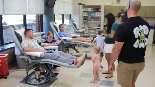 Maverick Week Hits Stride as Maverick and Family Visit Donors in the Christiana Donor Center